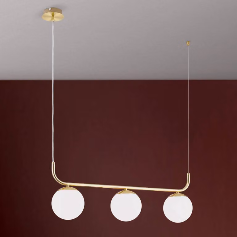 ORION Lampada a sospensione Madis, dimmerabile, Ottone / Oro, Soggiorno / Sala da pranzo, Metallo, Moderno, Lampada a sospensione