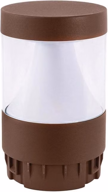 Paletto Luminoso Gealuce GES2391 in Alluminio Marrone con Modulo LED da 12W/16W/20W, IP65, Omnidirezionale per Giardino