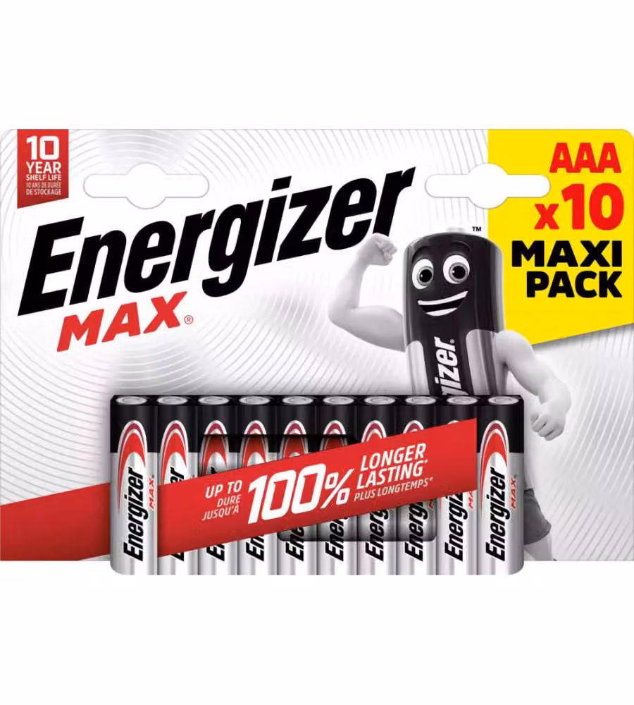Energizer Max Batterie Alcaline AAA 10 PZ – 2