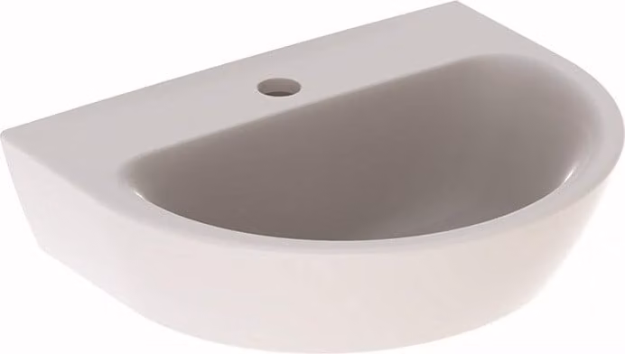 Geberit Renova lave-mains, 1 trou de robinetterie, sans trop-plein, largeur : 45cm, 500.494.01.1, 500.494.01.1