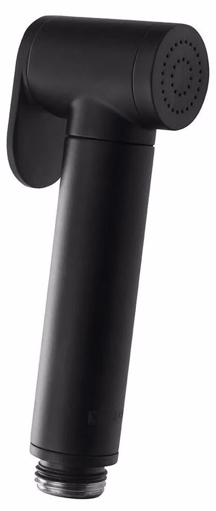 Doccetta per WC, rotonda, nero opaco