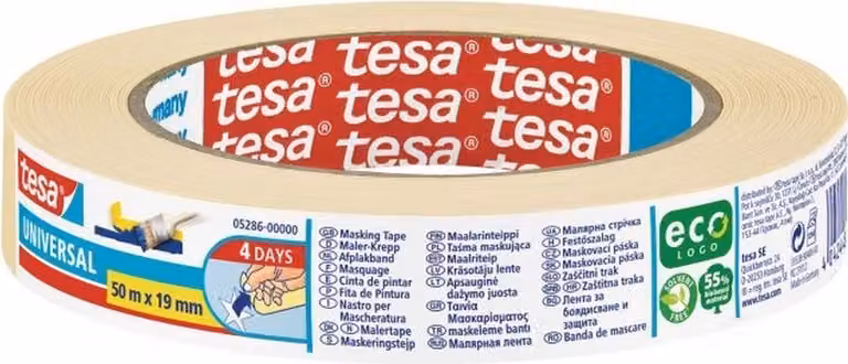 Nastro per mascheratura universale 19mmx50m beige confezione da 16 pezzi