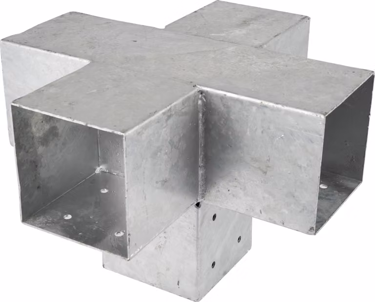 Giunto angolare per pergola per pali 12 x 12 cm modello a croce - per pezzo