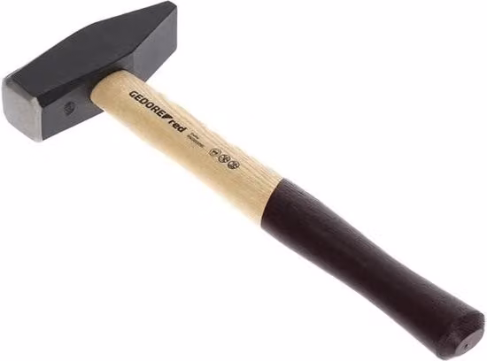 Manganello per idraulico Gedore in acciaio forgiato con manico in legno, rosso e multicolore, 2,2 kg