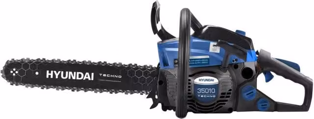 Motosega a benzina Hyundai 35070 da 37 cc con barra Oregon da 35 cm, colore blu