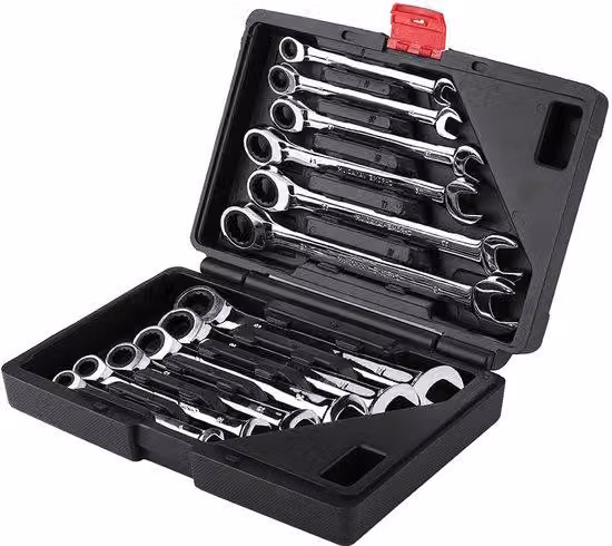 Set professionale di 12 chiavi a bussola - acciaio cromo-vanadio - resistente e anticorrosivo