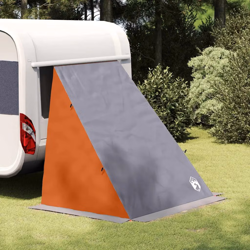 Tenda per portellone posteriore vidaXL in poliestere, Grigio e arancione, L/P/H: 190 x 185 x 150 cm