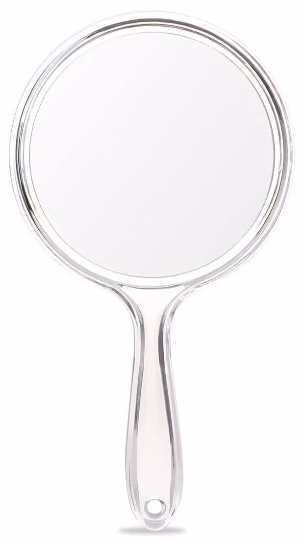 Specchio da trucco portatile a due facce - Specchio ingrandente 3x - Leggero, 150g - Ideale per uso domestico e in viaggio - Specchio per il trucco
