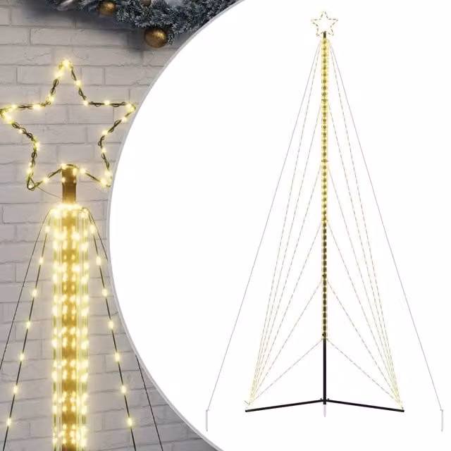 Albero di Natale | Decorazioni natalizie a LED 861 LED Bianco Caldo 478 cm