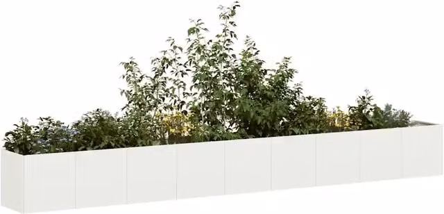 Fioriera Bianca 360x40x40 cm in Acciaio Laminato a Freddo 860697