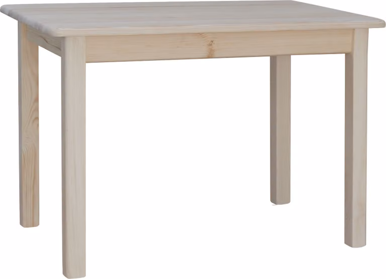Tavolo in legno di pino massiccio non trattato 100 x 60 cm