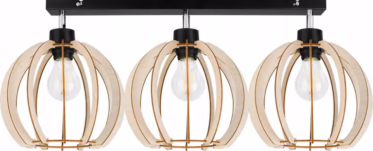 Moderna Lampada A Sospensione A Led In Legno