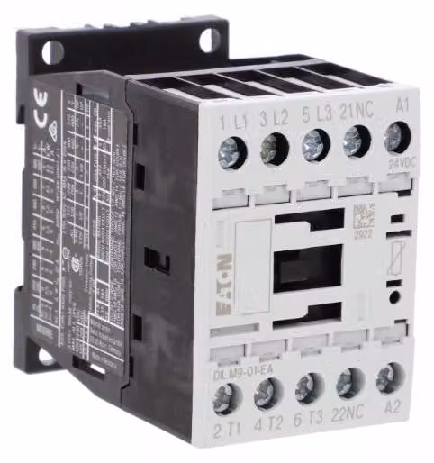 Interruttore magnetotermico 9A, 3 poli, 24V DC, serie 0Z 1R, modello DILM9-01-EA (24VDC), codice prodotto 190032