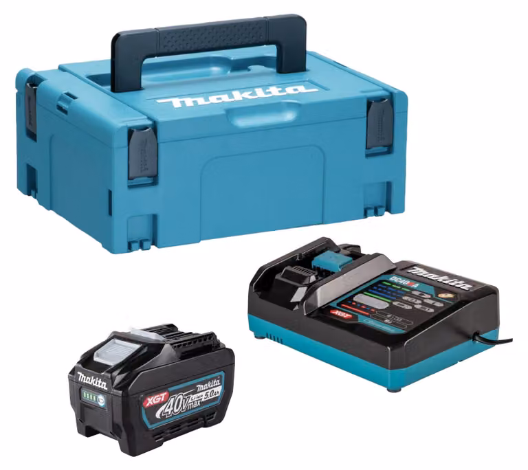 Kit di alimentazione Makita 1x batteria BL 4050 F 40 V max. 5,0 Ah XGT + caricatore DC 40 RA + Makpac