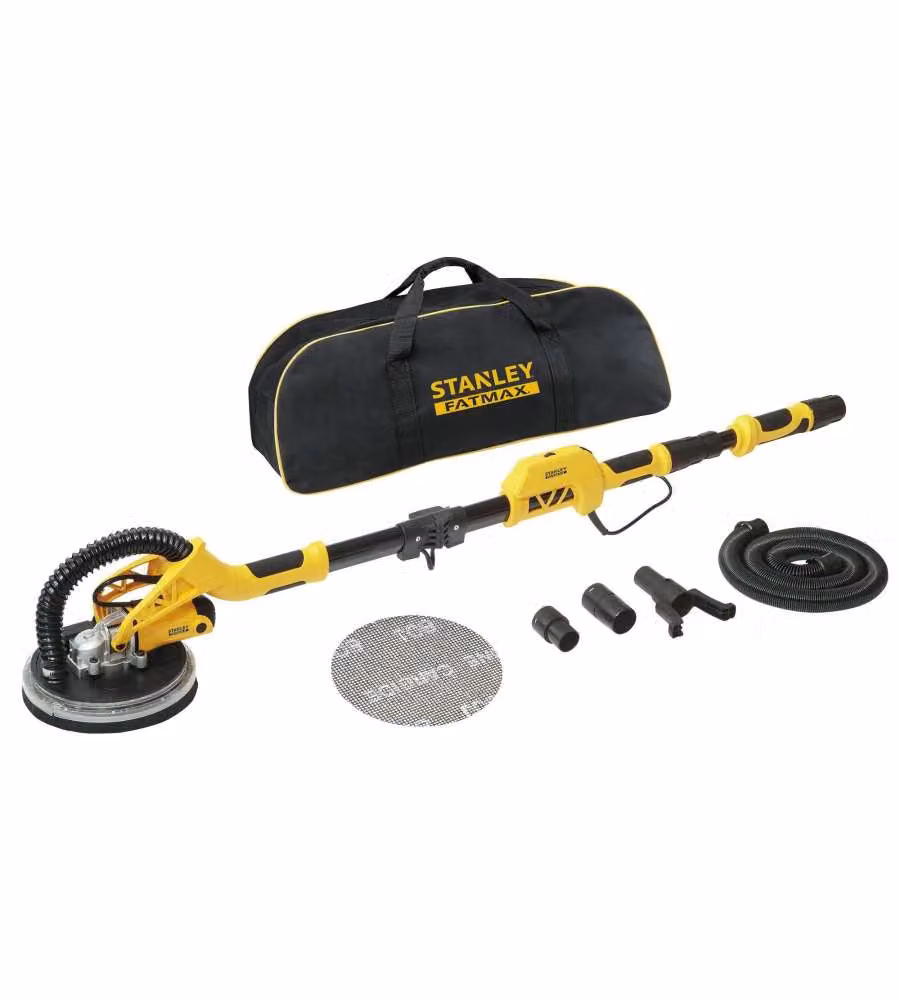 Levigatrice giraffa Stanley Fatmax SFMEE500S da 750W con LED e aspirazione, colore giallo, diametro 225 mm – 3