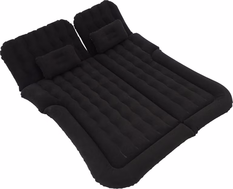 Materasso gonfiabile per auto - Materasso gonfiabile SUV - Portata 300 kg - 1,74×1,26 m - PVC floccato - Pompa 12V 75W - Nero