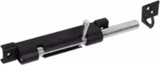 Catenaccio Grendel con pomello 100x17mm Scrocco per cancello da giardino Scrocco per cancello nero