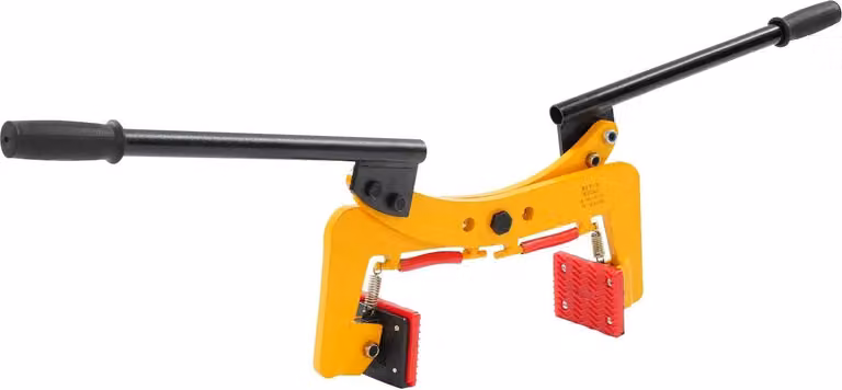Pinza per sollevamento pietre - Sollevatore per lastre - Capacità di carico 325 kg - Apertura regolabile - Impugnature ergonomiche - Acciaio al manganese 235,Poliuretano- Rivestimento in plastica - Giallo