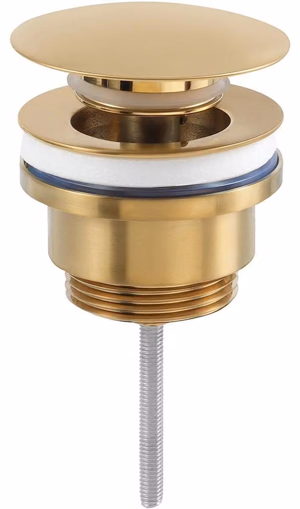 CERANO - Scarico per lavabo - 5/4" click-clack - universale - oro spazzolato
