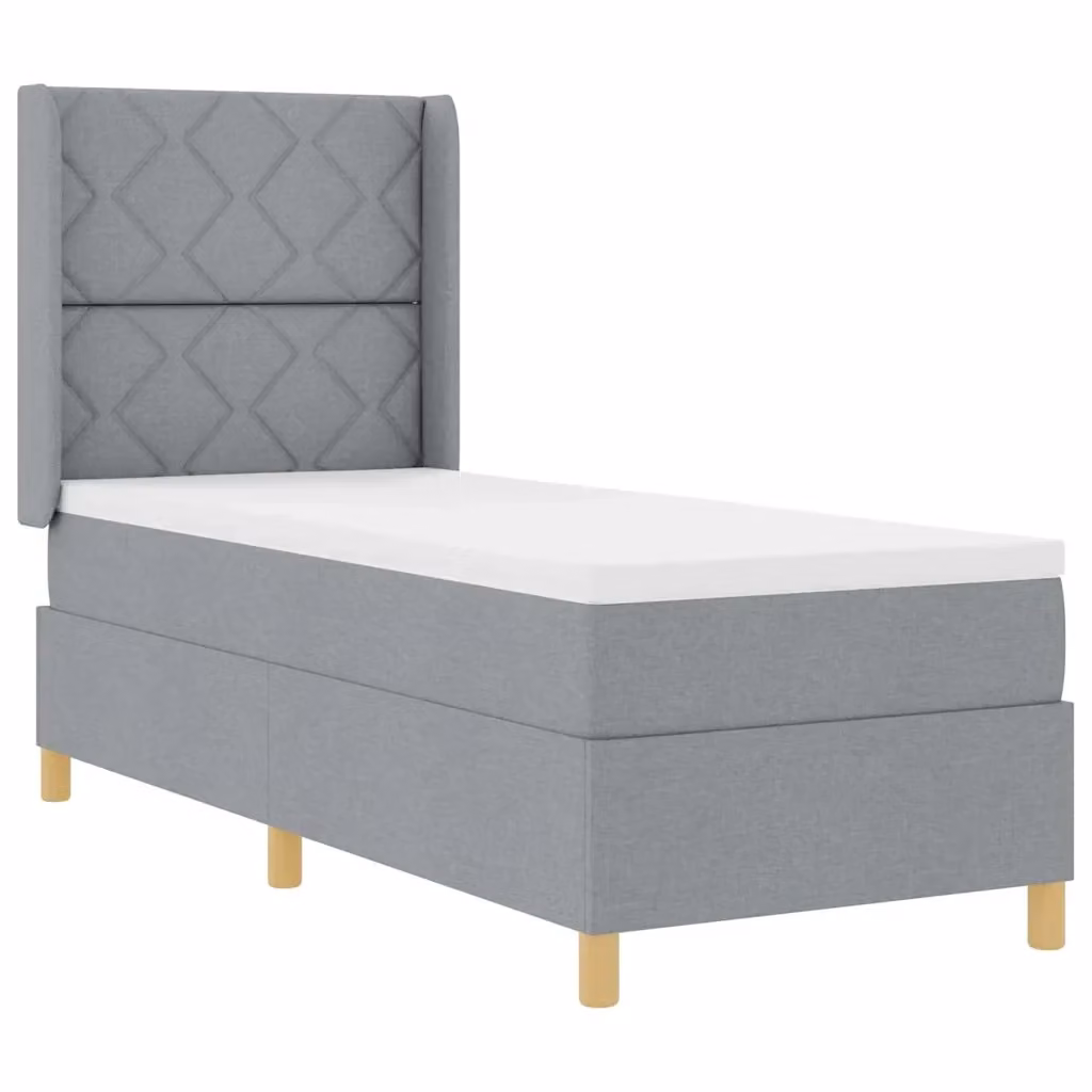 Letto a molle vidaXL con materasso e illuminazione LED sotto il letto, Grigio, L 80 x P 200 cm – 2