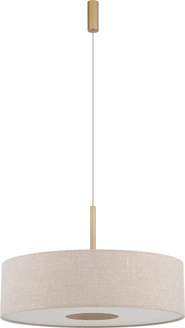 Lampada a sospensione Nowodvorski Santana, attacco E27, color crema e oro