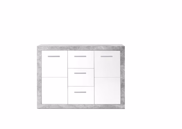 Credenza cassettiera Sala da pranzo Stone bianco grigio cemento