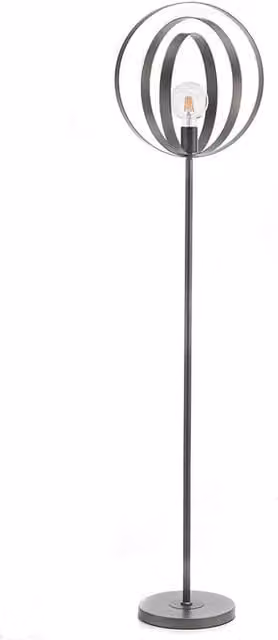 Piantana Yara Colore Cemento con Luce LED in Metallo Grigio