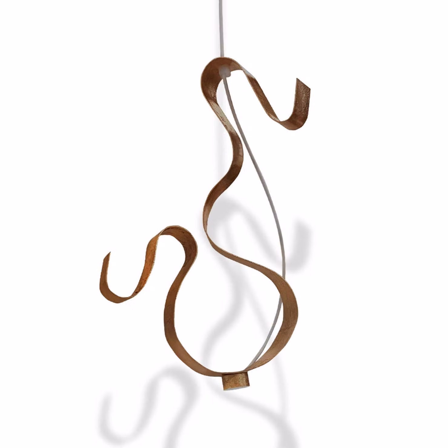 Knikerboker Curve LED a sospensione 1 luce bronzo CURVE, dimmerabile, Bronzo / Ottone antico, Soggiorno / Sala da pranzo, Metallo, Moderno
