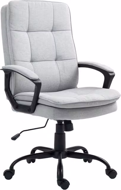 Sedia da Ufficio Ergonomica XYLO Grigia con Schienale Alto e Braccioli