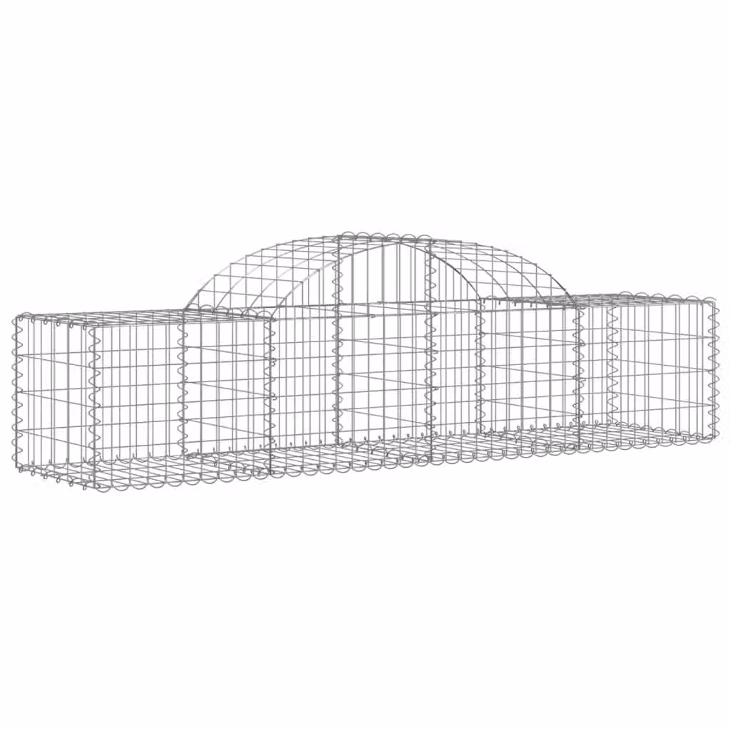 Cesto Gabbione ad Arco 200x50x40/60 cm Ferro Zincato