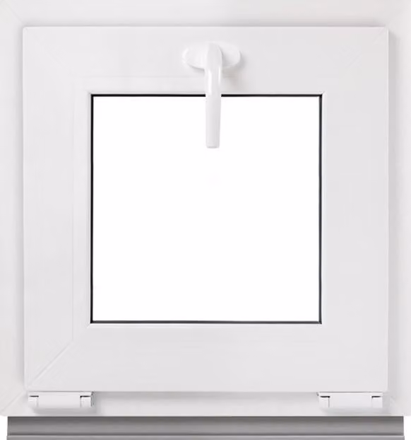 Finestra per cantina Framex - Finestra a ribalta Bianco 60 x 60 cm Finestra a 2 vetri 32 mm (4/24/4) Finestra in PVC Larghezza x altezza (600 x 600 mm) Funzione Finestra a ribalta