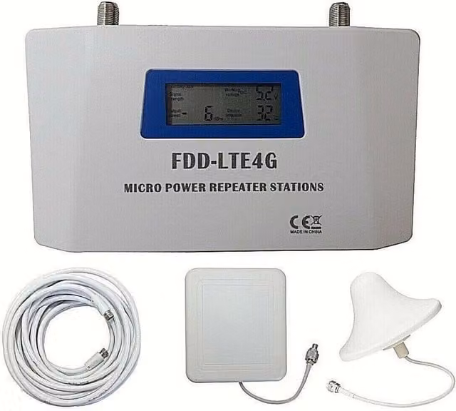 Kit Ripetitore Amplificatore Booster Segnale Antenna GSM DCS 4G FDD-LTE Trade Shop Traesio Bianco