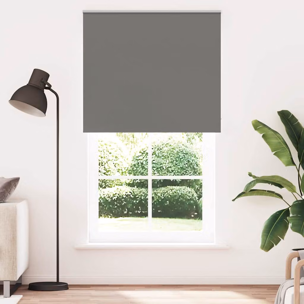 vidaXL Tenda a Rullo Oscurante Termoisolante in Poliestere, Grigio, L: 125 cm, H: 230 cm