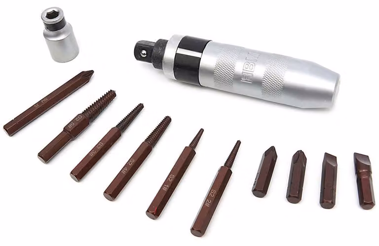 Set-kit 1/2''cacciaviti a percussione con intaglio a croce, giravite ad impatto con accessori 13 pezzi
