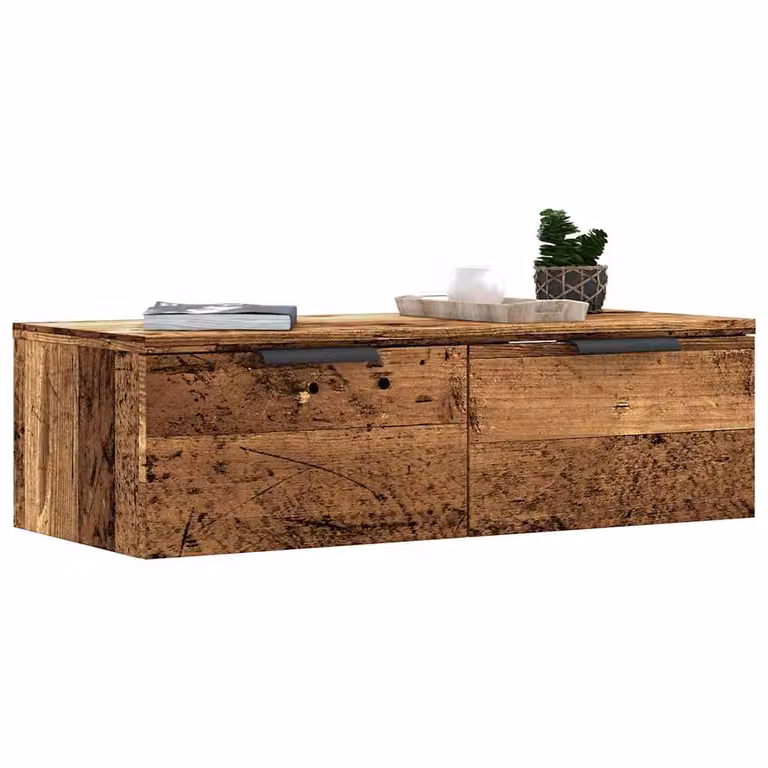 Mobile a parete vidaXL in legno marrone con ante a battente L: 68 cm, P: 30 cm, H: 20 cm