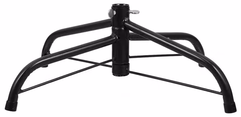 Supporto pieghevole per albero di Natale, in metallo, robusto, nero e verde, diametro del tubo: 35 cm, diametro interno: 2 cm