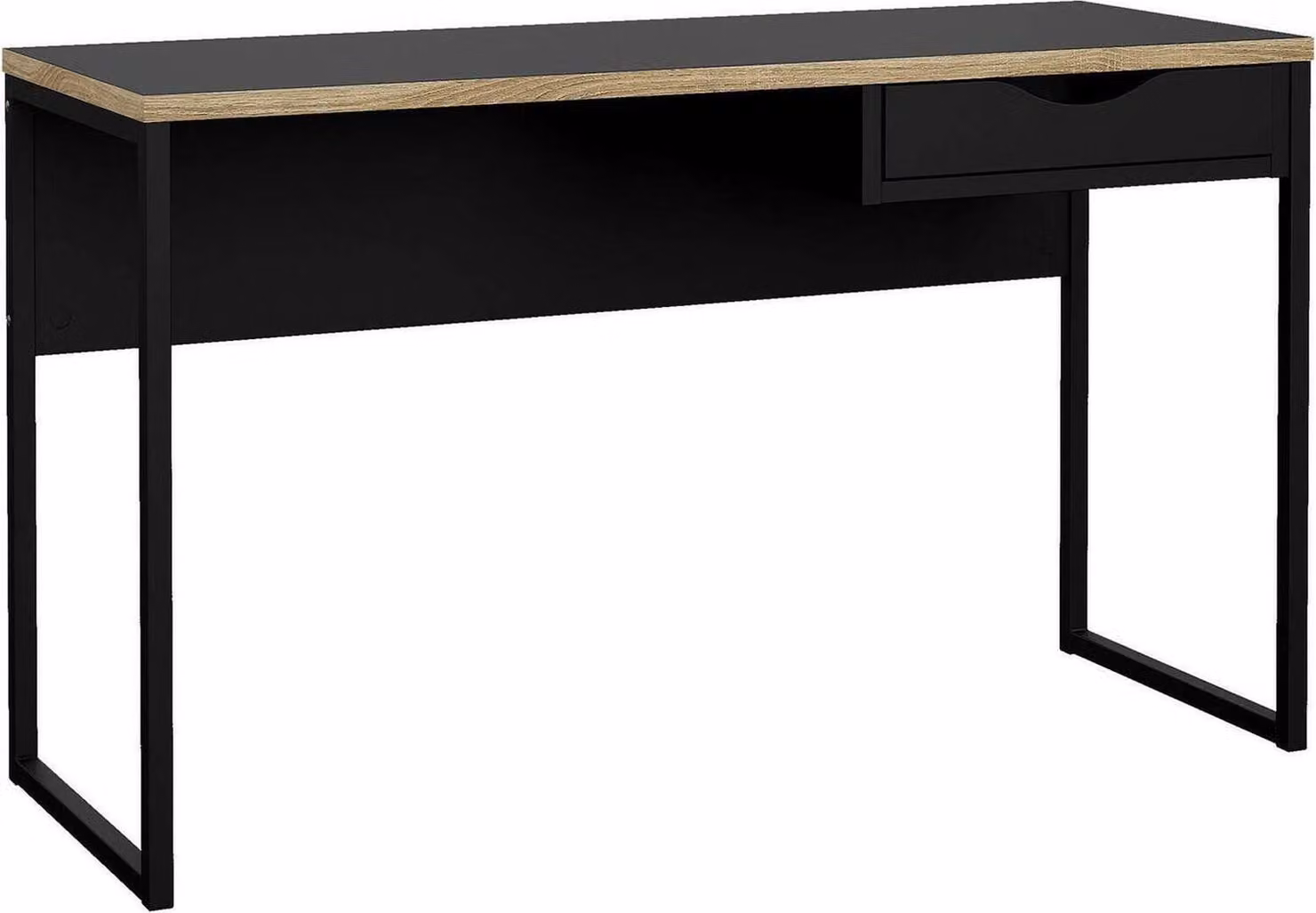 Scrivania Function Plus nero opaco / rovere