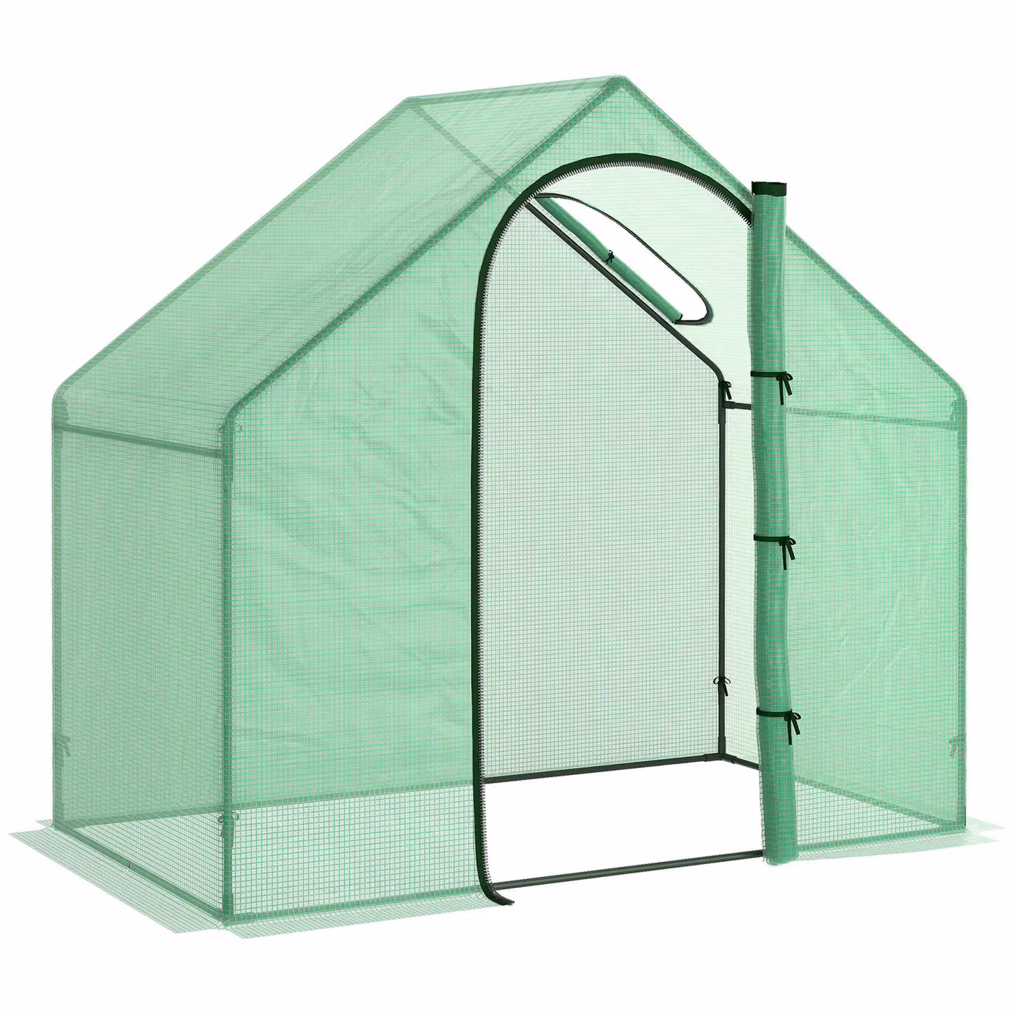 Serra in plastica per pomodori 180x100x168 cm con finestra e porta, serra in acciaio e PVC per il giardino