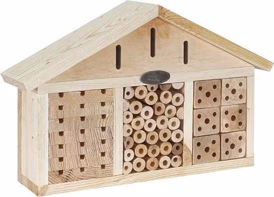 Hotel per insetti Quinta - circa 39 x 26 x 9 cm - Legno di pino/metallo naturale