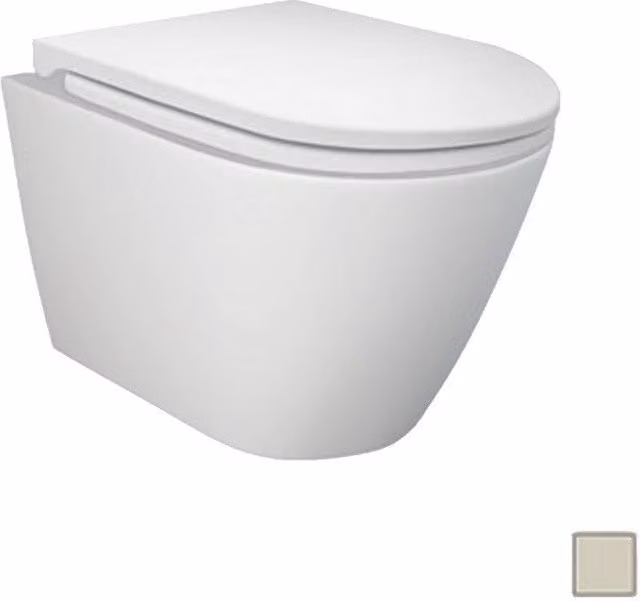 Vaso sospeso feeling rimless beige opaco
