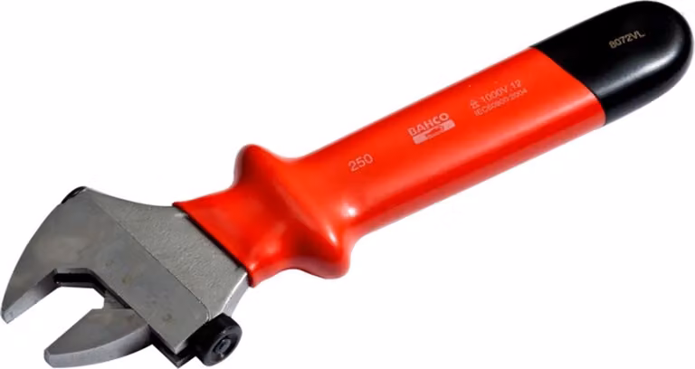 Chiave inglese Bahco, isolata, con vite zigrinata laterale, 210 x 29 mm