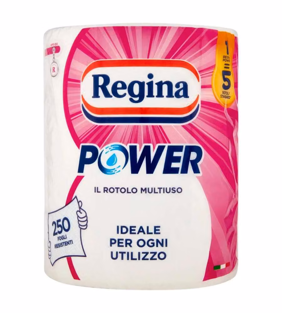 Regina Power Carta Asciugatutto Multiuso Bianco 1 Rotolo 250 Strappi