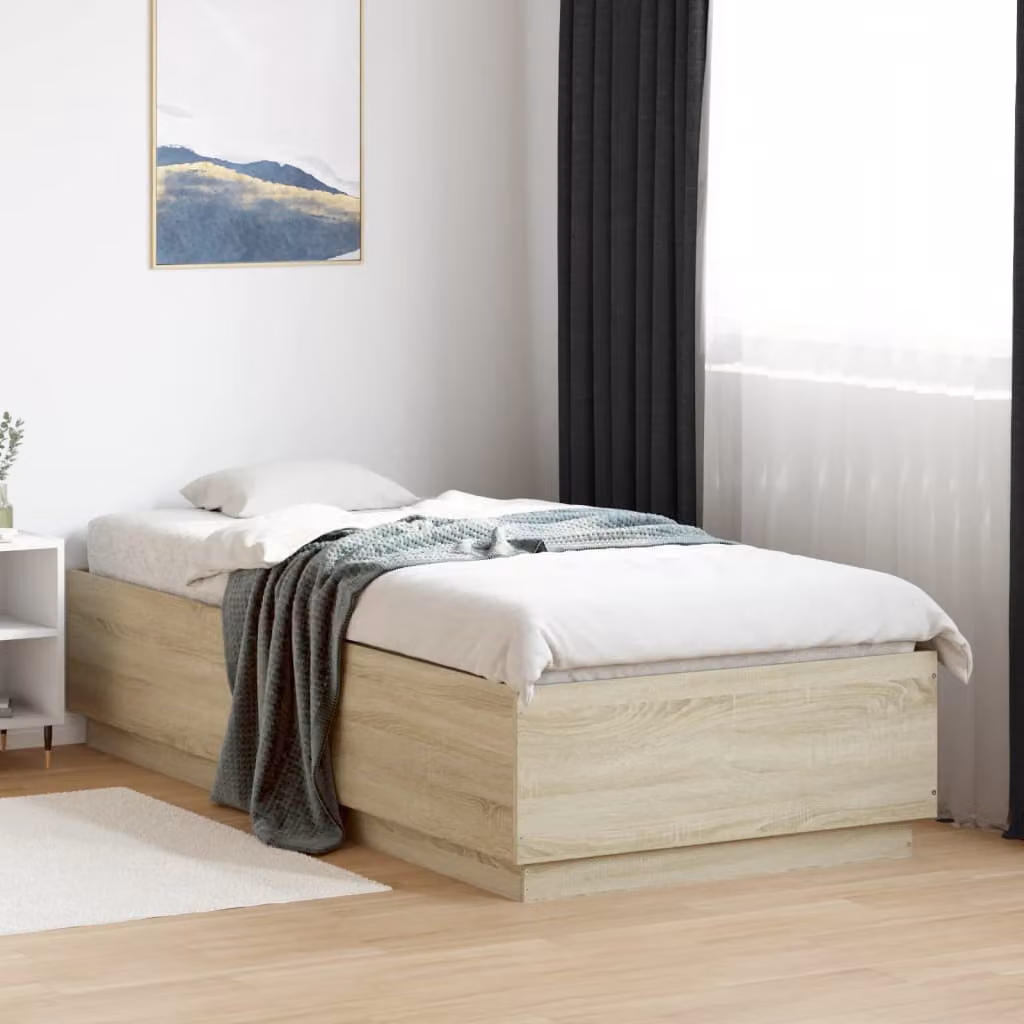 Giroletto vidaXL in legno Rovere Sonoma, L/P/H: 90 x 200 x 40 cm