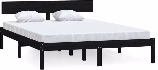 Giroletto VIDAXL in legno massello di pino nero L/P/H: 200 x 120 x 70 cm