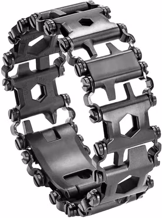 Bracciale multifunzionale per gli attrezzi da esterno - Bracciale in acciaio inossidabile 29 in 1 con cacciavite, apriscatole, apribottiglie e chiave inglese - Portatile e pratico
