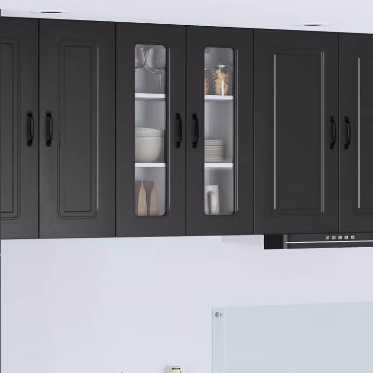 vidaXL Pensile da cucina Kalmar Nero L: 60 cm, P: 31 cm, H: 80 cm