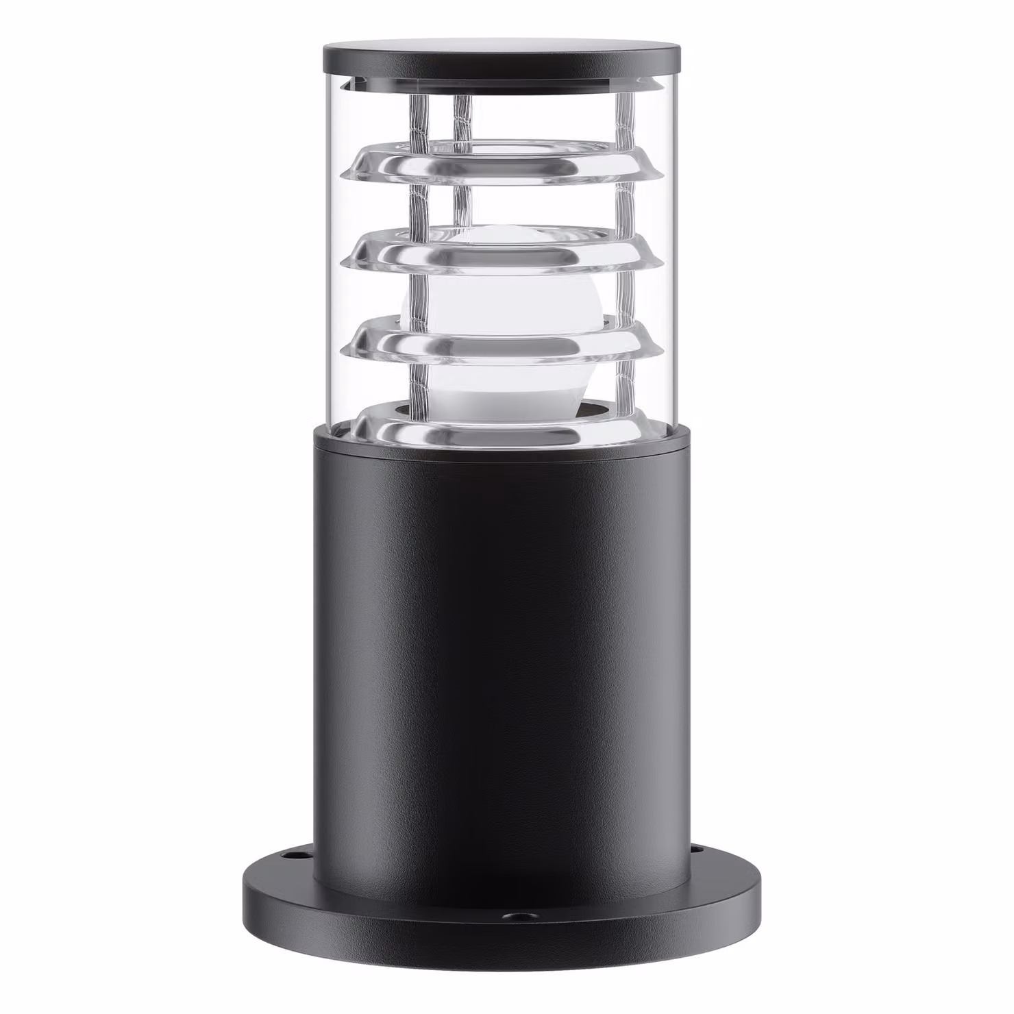 Lampione Per Esterno Moderno Alluminio Nero 1 Luce E27 60W Ip54