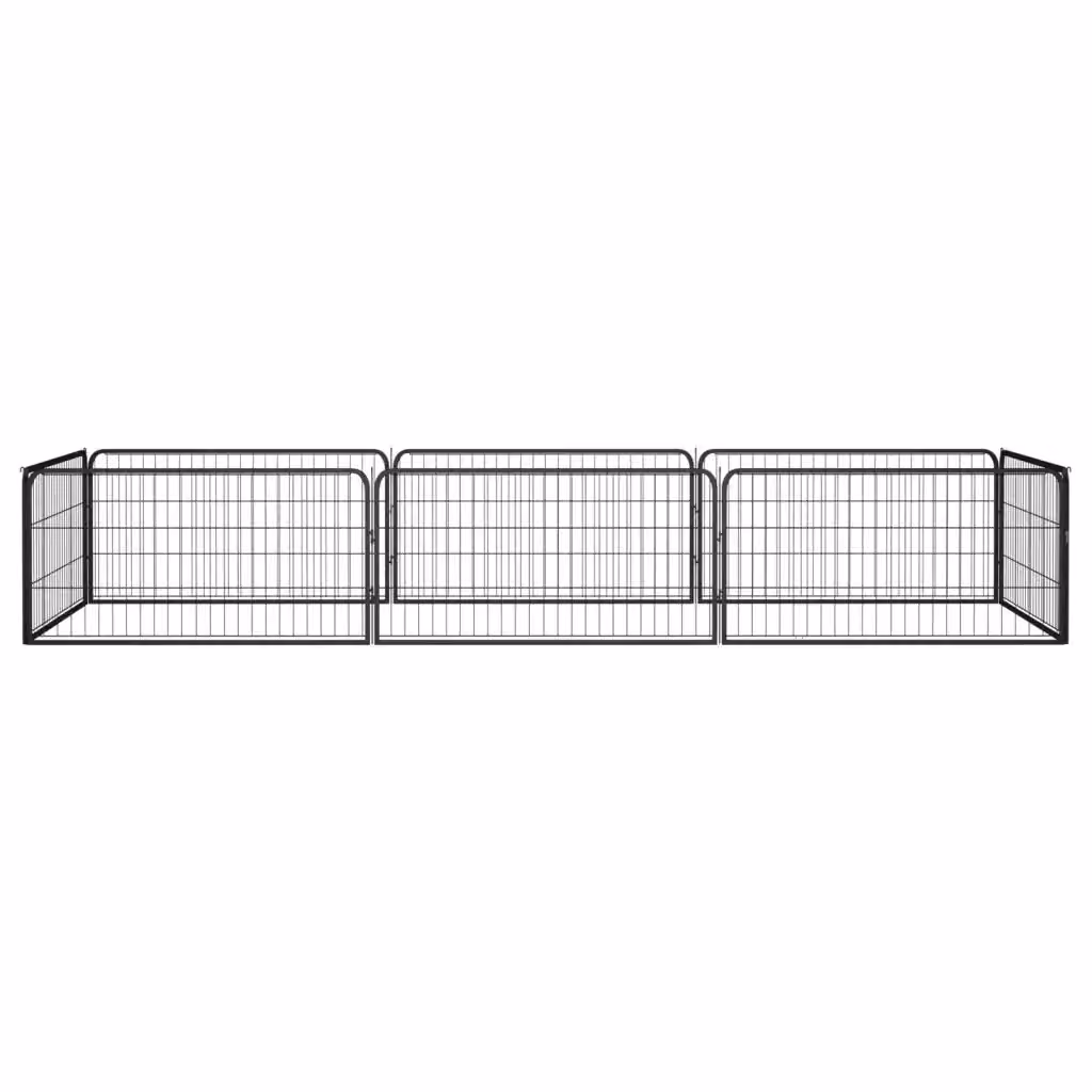 Box per cani a 8 pannelli DESIGN IN in acciaio verniciato nero opaco L: 100 cm, P: 50 cm CFW4413645 – 2