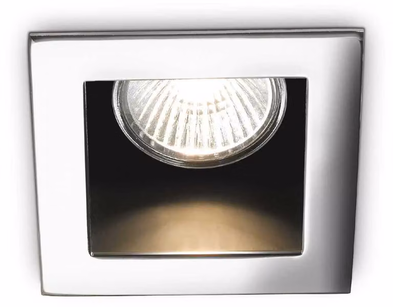 Faretto Da Incasso Moderno Funky Metallo Cromo 1 Luce Gu10