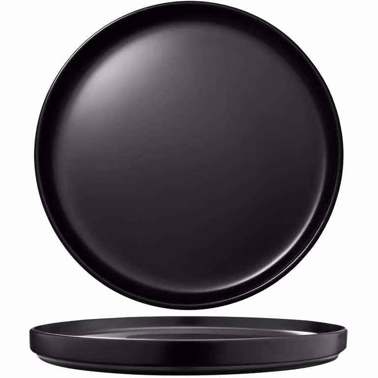 Set iniziale da cucina TecTake GmbH per 6 persone con stoviglie e pentole, 44 pezzi, nero/bianco
